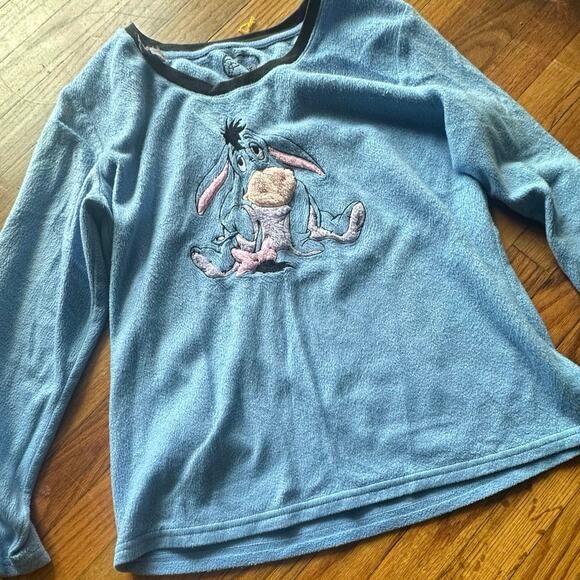 Disney Winnie the Pooh Eeyore Fleece 2-Piece Pajama Set – Women’s XL - Picture 4 of 7